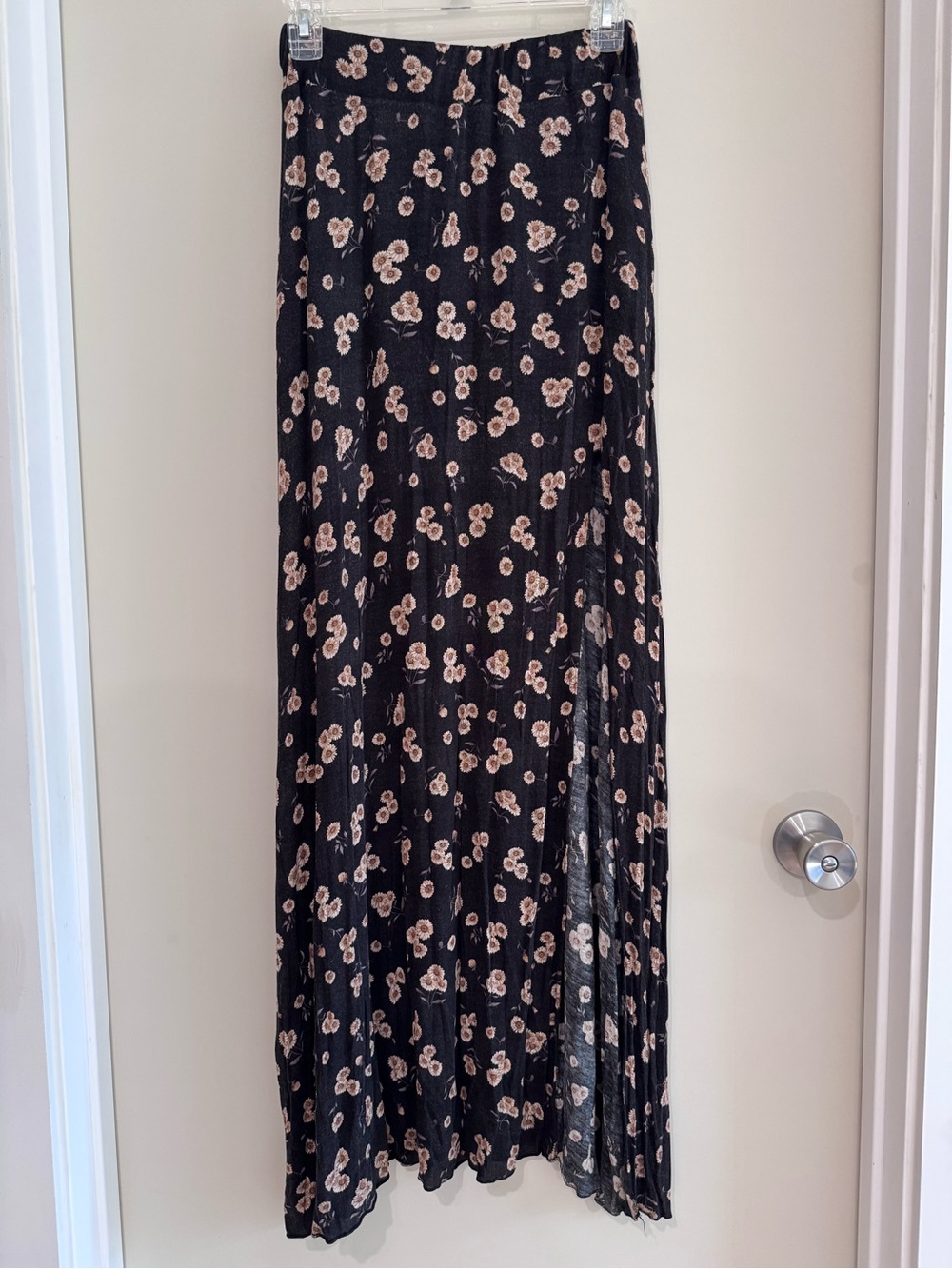 Brandy Melville Daisy Black Maxi Skirt with Slit
